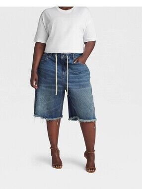 KBB By Kahlana Women's The Lynnox Short Dark Wash Size 18